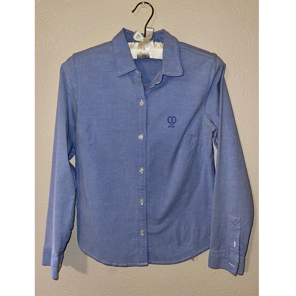 IZod L/S Denim Button up Shirt sz SM